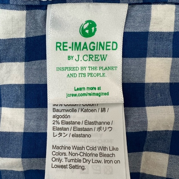 J Crew crewcuts blue check boys button down shirt - Picture 6 of 7